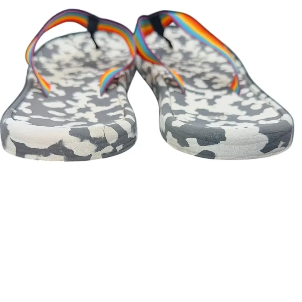 REI Co-op Rainbow Strap Flip Flops Gray Camo Recycled M13 W14